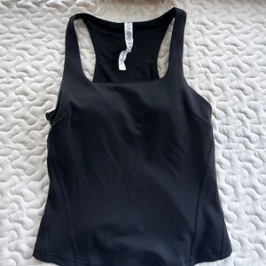 Lululemon Instill Tank Women's 6 Black Racerback Square Neck